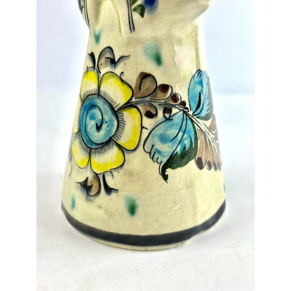 Tonala Mexican Pottery Praying Angel Candlestick Holder - Vintage Folk Art - Picture 8 of 14